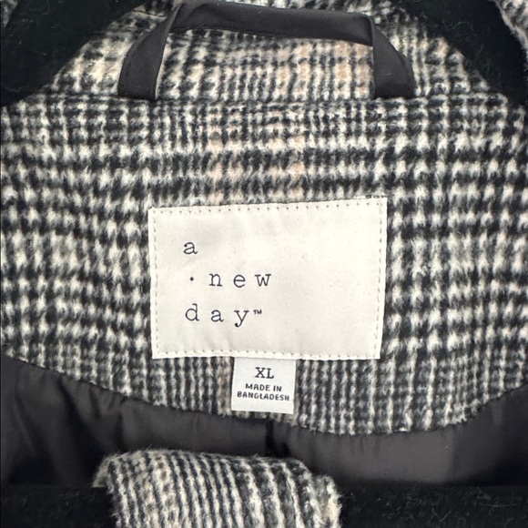 NWOT a new day Black and White Plaid Blazer XL - Picture 3 of 5
